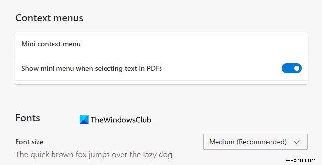 Cách bật hoặc tắt menu nhỏ cho tệp PDF trong Microsoft Edge