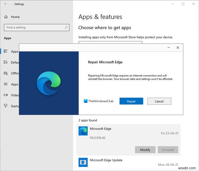 Microsoft Edge tự động đóng ngay sau khi mở trên Windows 11/10