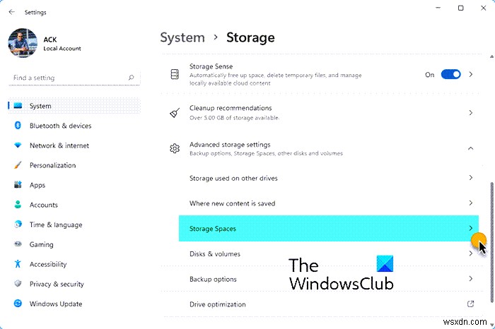 Cách xóa Không gian lưu trữ khỏi Khu vực lưu trữ trên Windows 11/10