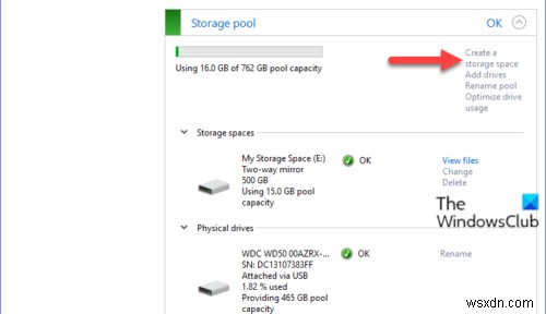 Cách tạo Không gian lưu trữ cho Khu vực lưu trữ trên Windows 10