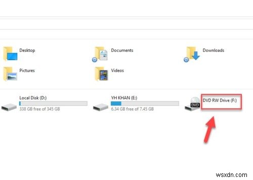 Khắc phục lỗi  A disc burner wasn t found  trên Windows 10
