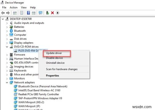 Khắc phục lỗi  A disc burner wasn t found  trên Windows 10