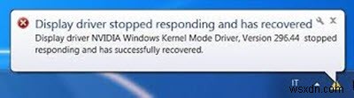 Khắc phục lỗi NVIDIA Kernel Mode Driver has stopped responding and has recovered