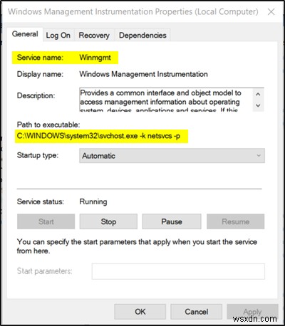 Khắc phục lỗi Windows Management Instrumentation error 1083