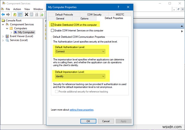 Khắc phục lỗi The server did not register with DCOM within the required timeout