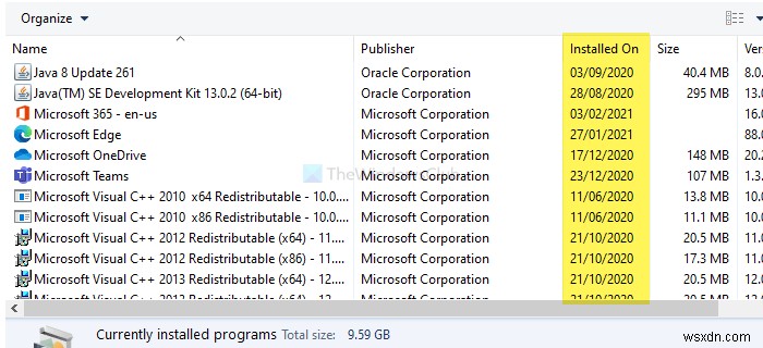 Cách tìm ngày cài đặt cho ứng dụng và chương trình trên Windows 10