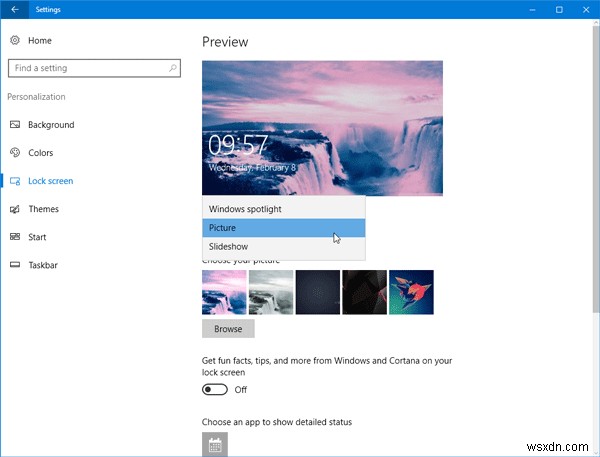 Windows Spotlight không hoạt động & bị kẹt trên cùng một hình ảnh
