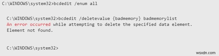 Lỗi An error occurred while attempting to delete the specified data element, Element not found khi xóa badmemorylist
