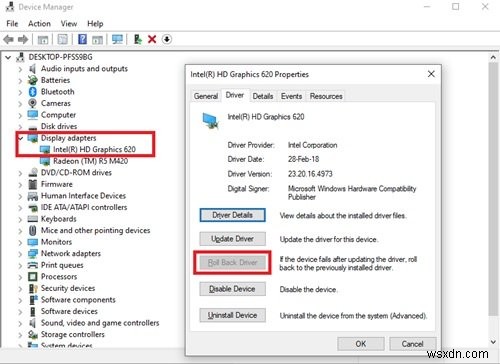 Khắc phục lỗi Desktop Window Manager stopped working and was closed trên Windows 11/10