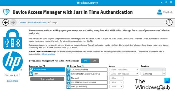 Just In Time Authentication required for Removable Storage - Cách tắt trên Windows