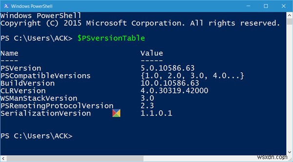 Cách kiểm tra phiên bản PowerShell trong Windows 11/10
