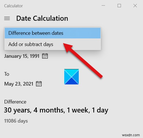 Cách dùng Windows Calculator thực hiện tính toán ngày tháng