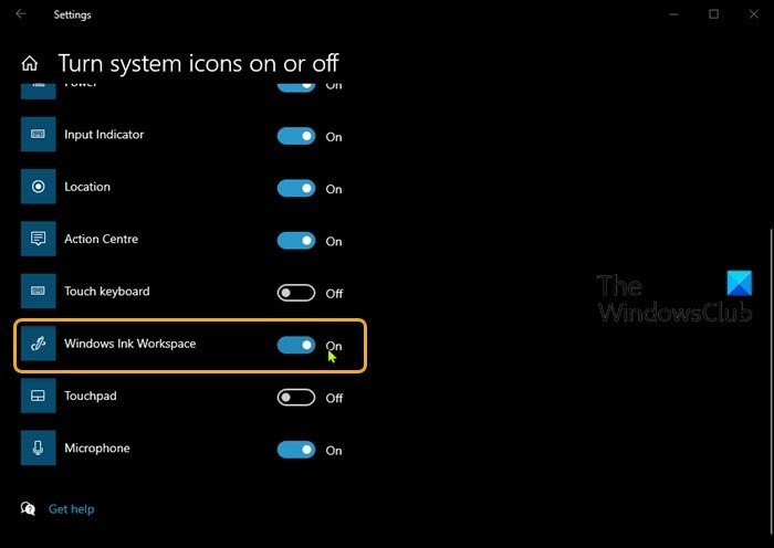 Cách ẩn hoặc hiển thị nút Windows Ink Workspace trên Taskbar trong Windows 10
