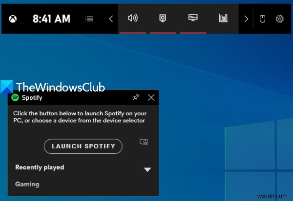 Cách sử dụng Spotify trong game PC qua Xbox Game Bar trên Windows 11/10