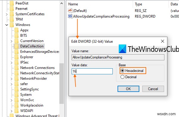 Bật hoặc tắt Xử lý Tuân thủ Cập nhật trong Windows 10
