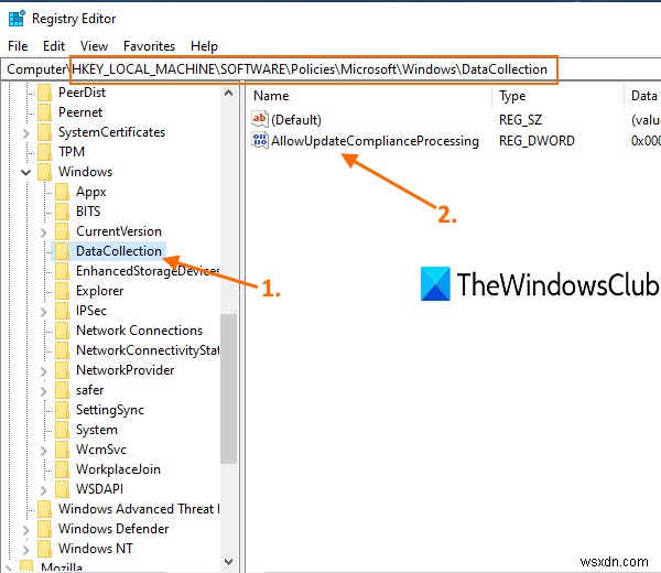 Bật hoặc tắt Xử lý Tuân thủ Cập nhật trong Windows 10