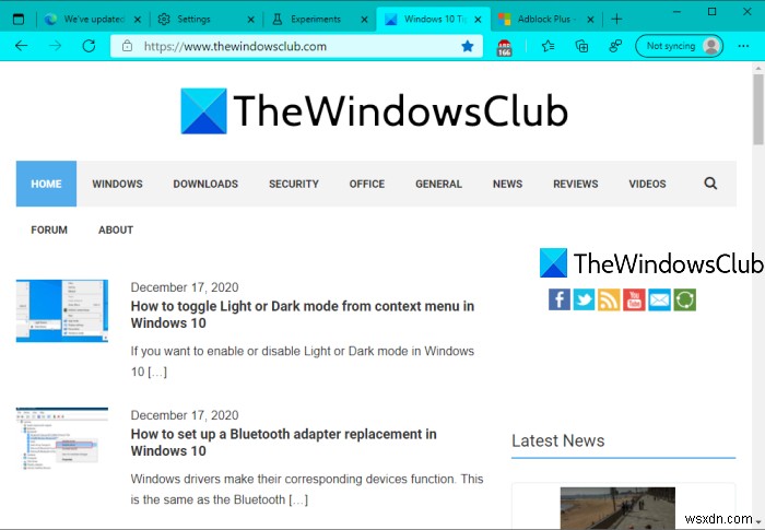Cách bật và sử dụng Màu nhấn (Accent Color) trong Microsoft Edge