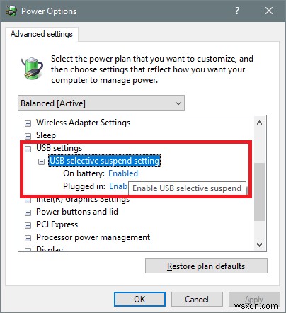Tính năng USB Selective Suspend là gì? Cách bật/tắt trên Windows 11/10