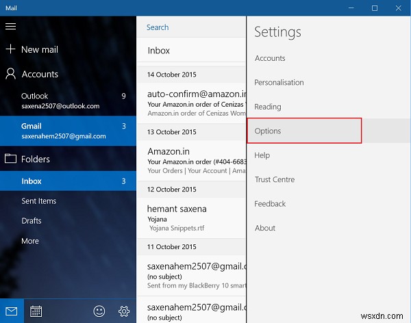 Tắt Conversation View trong Mail App trên Windows 11/10