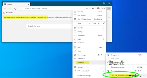 Cách bật chế độ Internet Explorer trong Microsoft Edge mới