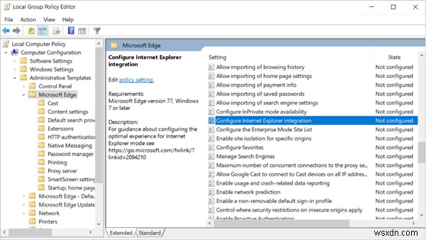 Cách bật chế độ Internet Explorer trong Microsoft Edge mới