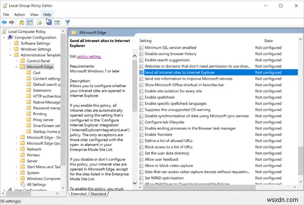 Cách bật chế độ Internet Explorer trong Microsoft Edge mới
