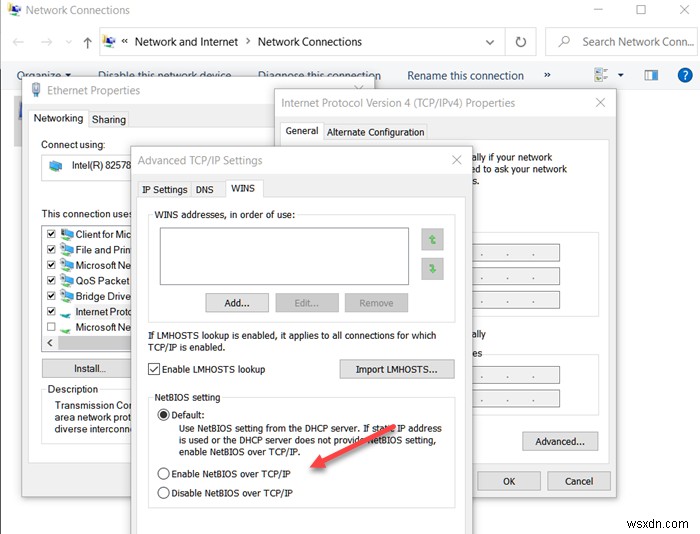 Cách bật/tắt NetBIOS over TCP/IP trên Windows 11/10