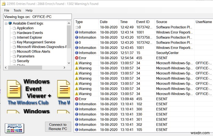 Event Viewer bị thiếu trên Windows 11/10