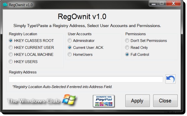 Không thể import Registry File: Not all Data was successfully written to the Registry
