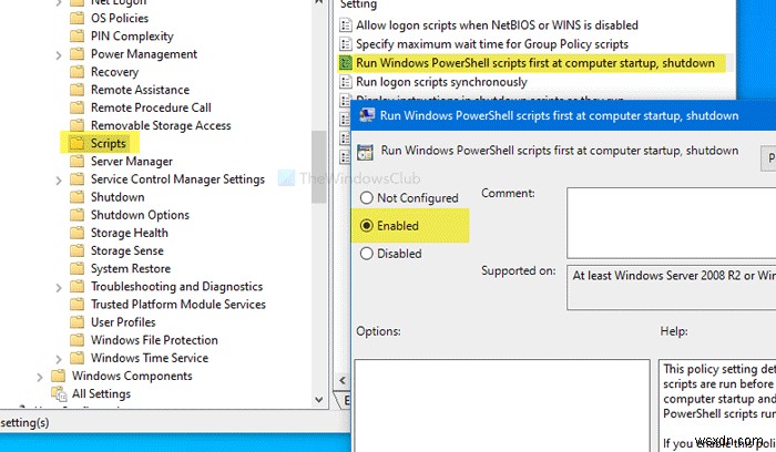 Chạy script Windows PowerShell đầu tiên khi đăng nhập, đăng xuất, khởi động, tắt máy
