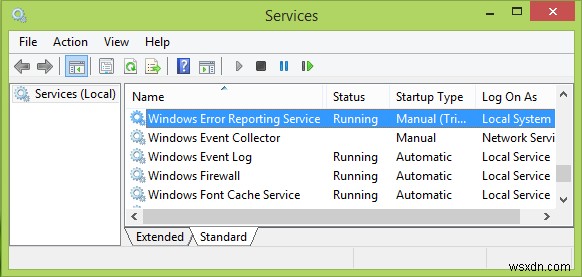 Sửa lỗi Vấn đề tải lên dịch vụ Windows Error Reporting