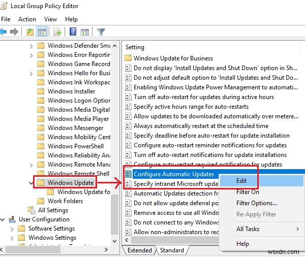Windows Update không thể kiểm tra cập nhật vì cập nhật được kiểm soát