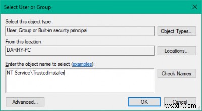 Khôi phục TrustedInstaller làm Owner và quyền mặc định trong Windows 11/10