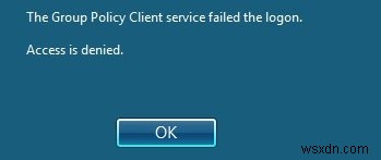 Dịch vụ Group Policy Client không đăng nhập được trong Windows 11/10