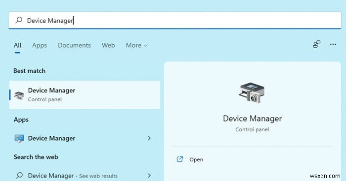 Cách mở Device Manager trong Windows 11/10