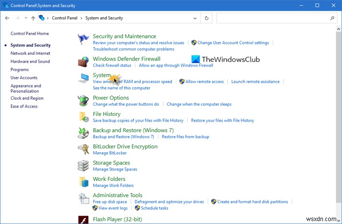 Điều khiển Control Panel System applet chuyển đâu trong Windows 11/10?