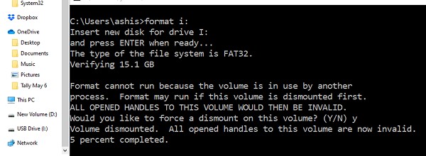 Cách định dạng USB Pen Drive bằng Command Prompt trong Windows 11/10