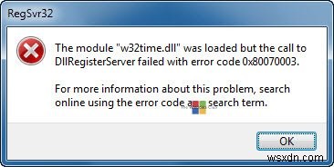 Dịch vụ Windows Time không hoạt động. Đồng bộ thời gian thất bại với lỗi