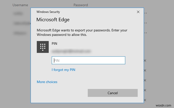 Cách nhập/xuất mật khẩu đã lưu từ Microsoft Edge