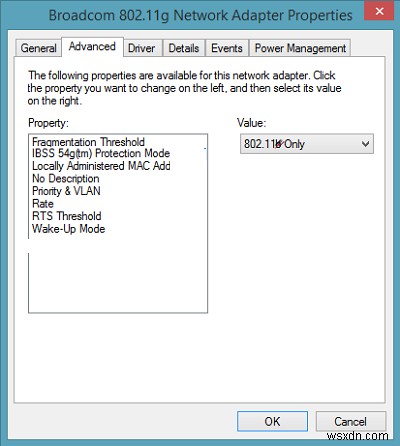 Cách bật chế độ 802.11n cho kết nối không dây trên Windows 11/10
