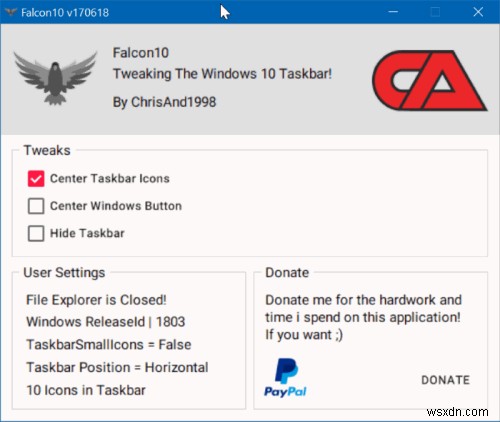 Cách căn giữa biểu tượng Taskbar trong Windows 10