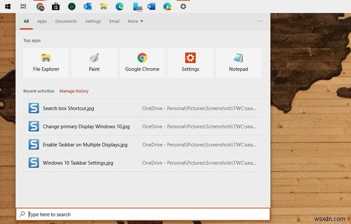 Thanh tìm kiếm (Search bar) hoặc biểu tượng bị mất trên Windows 10