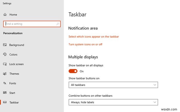 Thanh tìm kiếm (Search bar) hoặc biểu tượng bị mất trên Windows 10