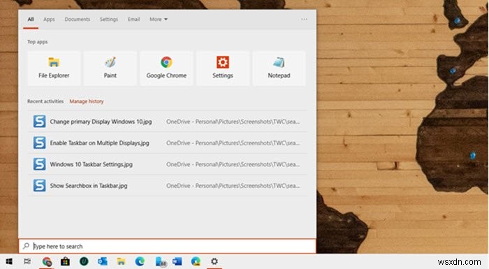 Thanh tìm kiếm (Search bar) hoặc biểu tượng bị mất trên Windows 10