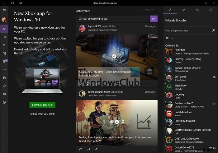 Ứng dụng Xbox Console Companion: Tính năng và cách dùng trên Windows 11/10