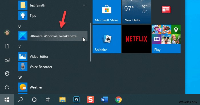 Cách ghim ứng dụng Portable vào Menu Start trên Windows 11/10