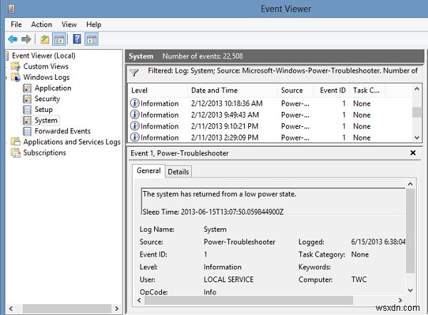 Dùng Event Viewer kiểm tra việc sử dụng trái phép máy tính Windows