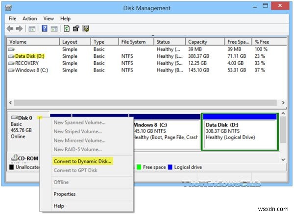 Cách chuyển đổi Basic Disk sang Dynamic Disk trên Windows 11/10