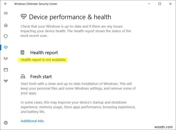 Báo cáo tình trạng không có sẵn trong Windows 10/11