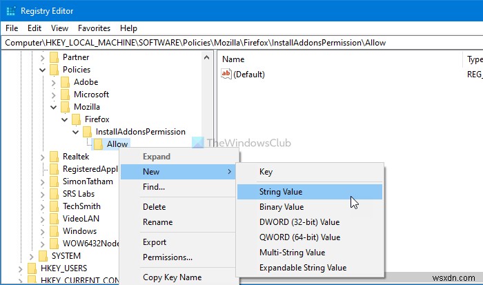 Cách tắt cài đặt tiện ích mở rộng trong Firefox bằng Chính sách nhóm hoặc Registry